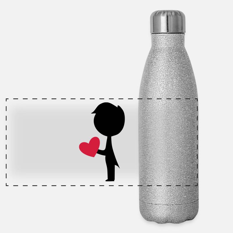 Bräutigam Panorama Glitzer Isolierflasche 500 ml