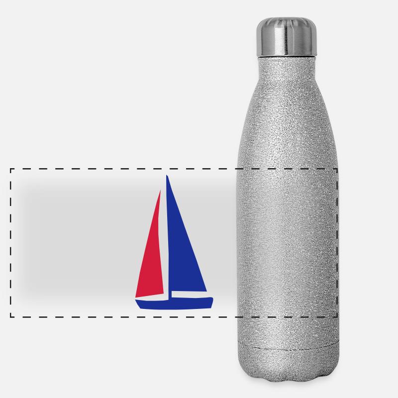 bateau à voile Gourde isotherme panoramique pailletée 500 ml