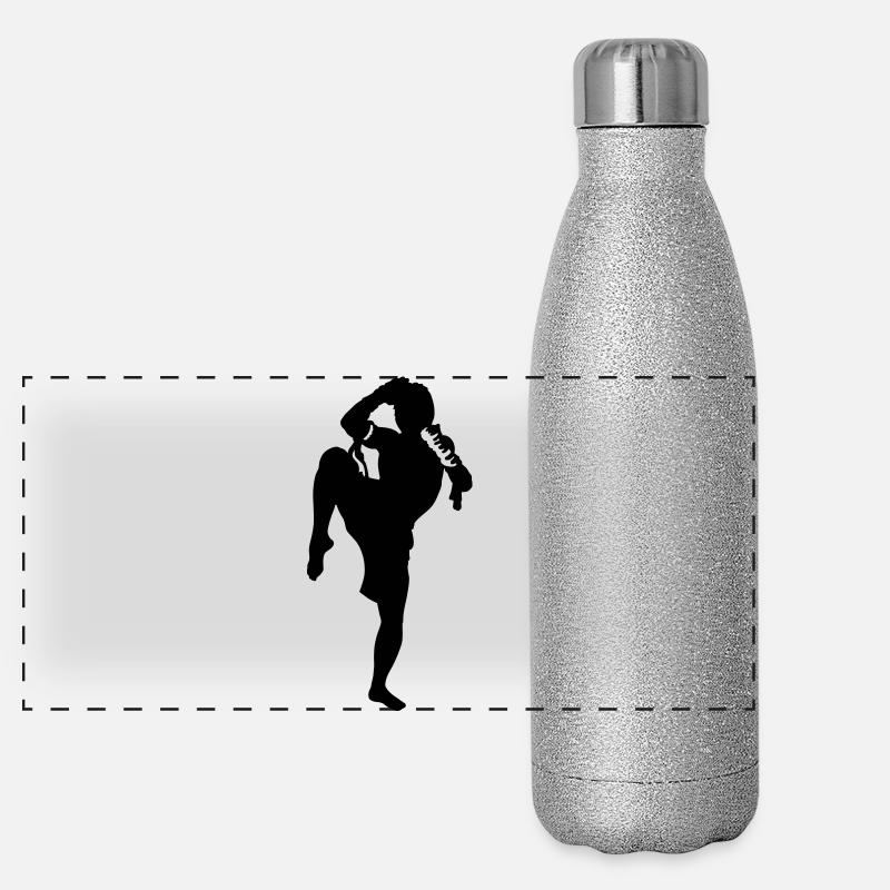 Muay Thai Panorama Glitzer Isolierflasche 500 ml