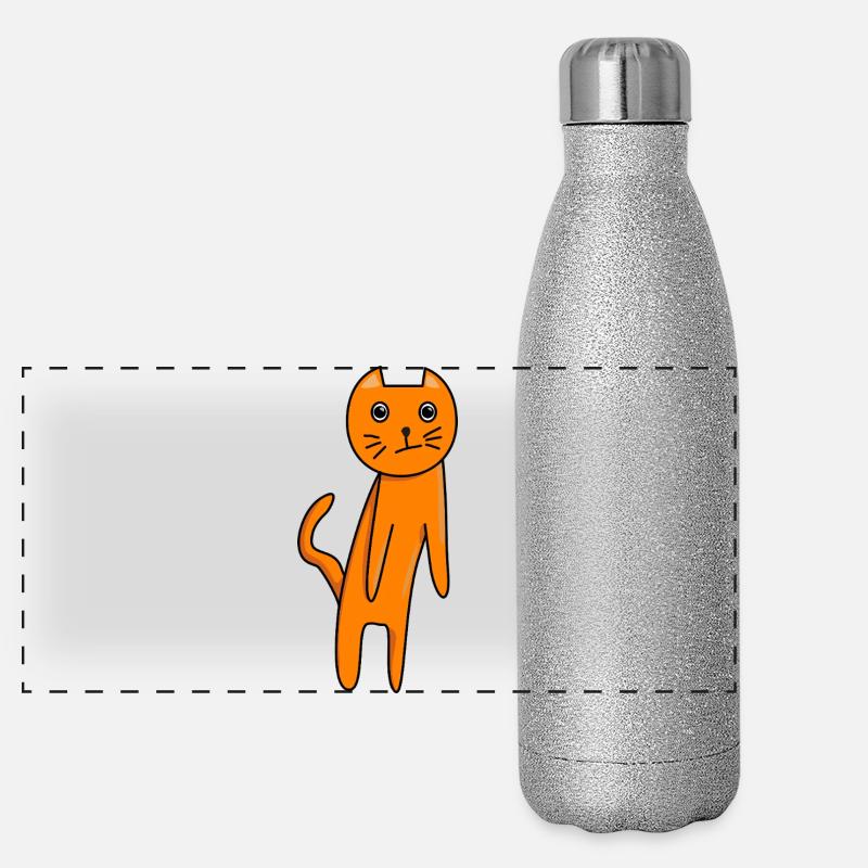 Chat Confus Gourde isotherme panoramique pailletée 500 ml