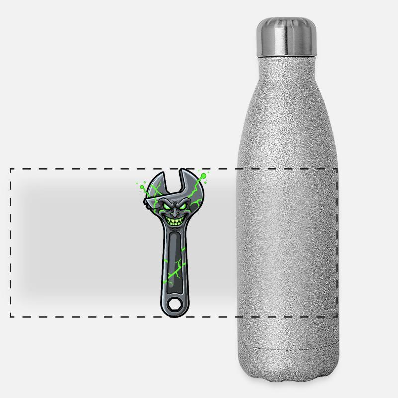 Grimmiger Zersplitter Schraubenschlüssel Panorama Glitzer Isolierflasche 500 ml