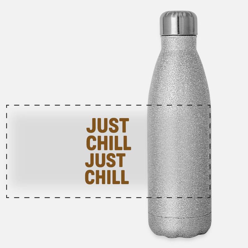 Just Chill – Entspann dich einfach Panorama Glitzer Isolierflasche 500 ml