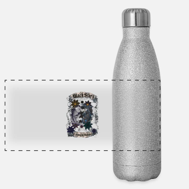 Black Stars Panoramic Glitter Thermal Bottle 500 ml