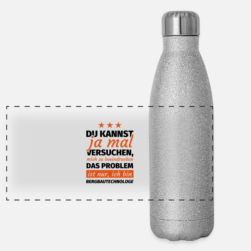 Bergbautechnologe Panorama Glitzer Isolierflasche 500 ml