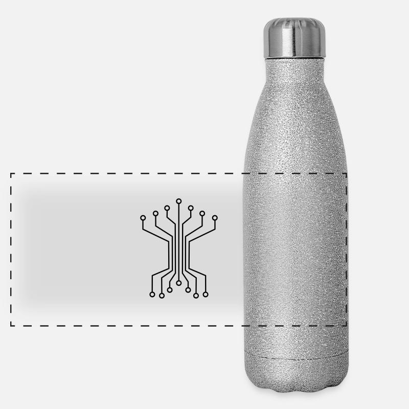 Baum digital Panorama Glitzer Isolierflasche 500 ml