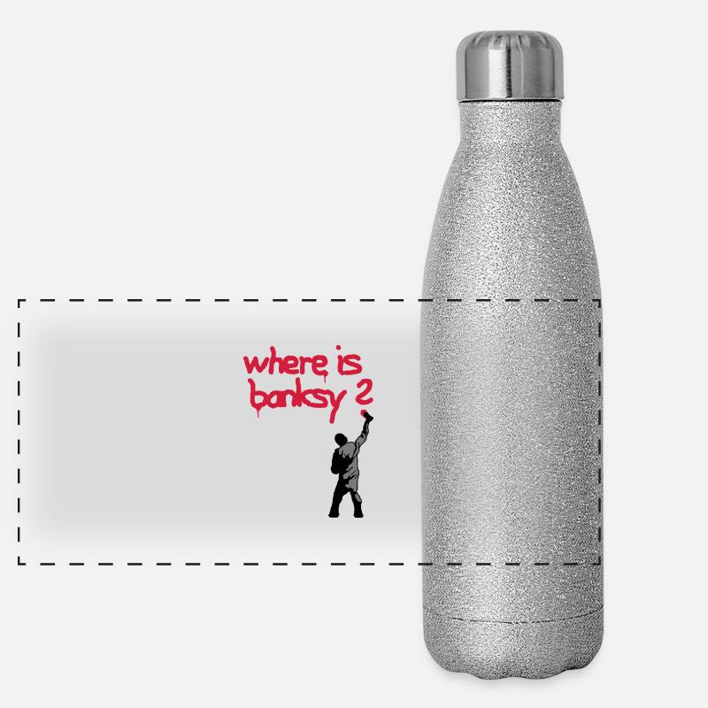 where is banksy Panorama Glitzer Isolierflasche 500 ml