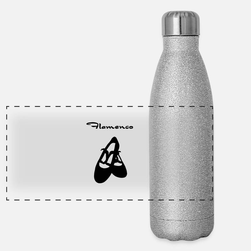 Flamencoschuhe mit Text Panorama Glitzer Isolierflasche 500 ml