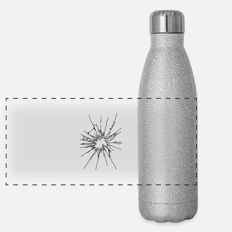 verre cassé Gourde isotherme panoramique pailletée 500 ml
