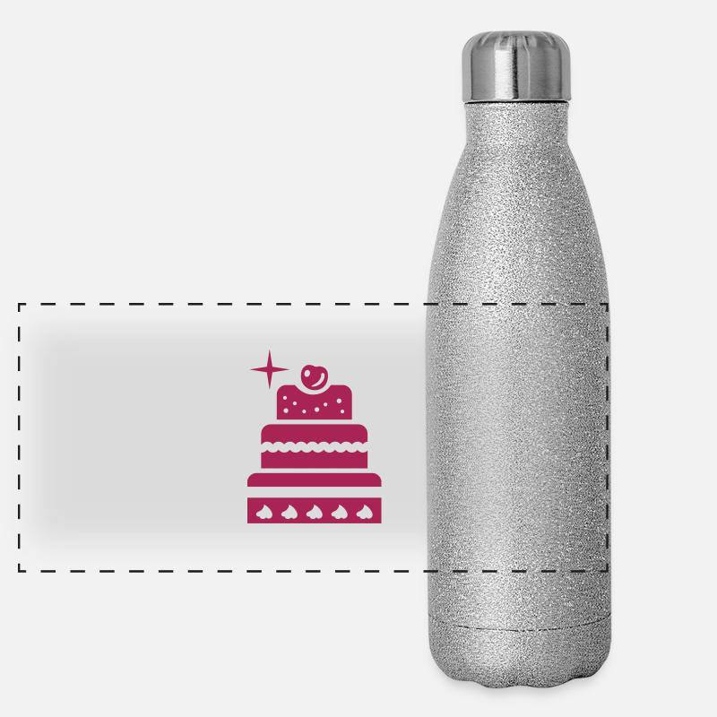 Torte 1C Panorama Glitzer Isolierflasche 500 ml