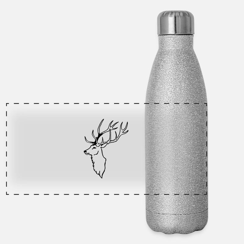 Cerf Gourde isotherme panoramique pailletée 500 ml