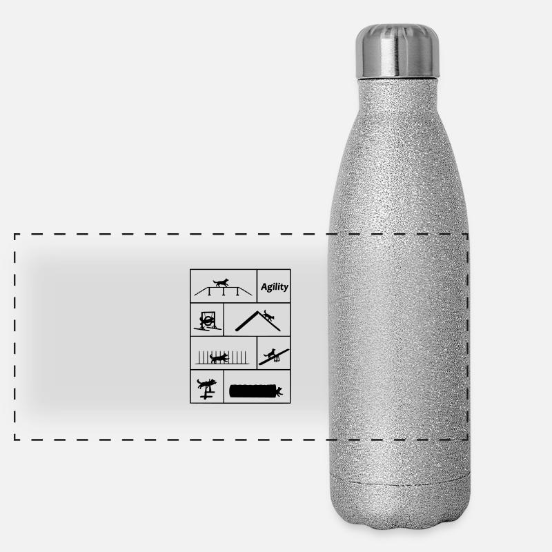 Agility Stationen Vektor Panorama Glitzer Isolierflasche 500 ml