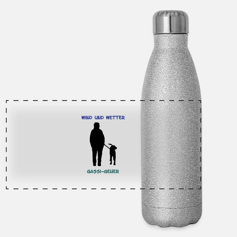 Gassi Geher_cb Panorama Glitzer Isolierflasche 500 ml