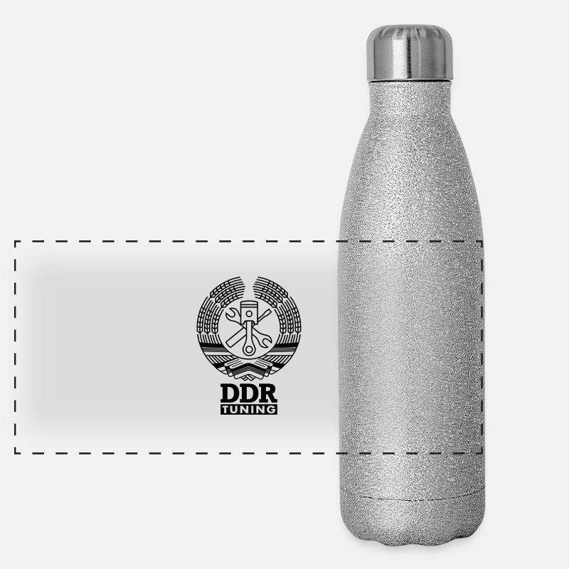 DDR Tuning Wappen 1c Panorama Glitzer Isolierflasche 500 ml