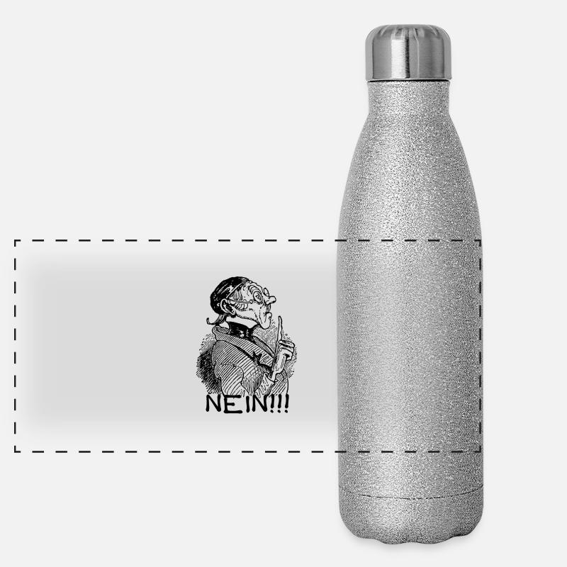 NEIN No | Wilhelm Busch Lehrer Lämpel Panorama Glitzer Isolierflasche 500 ml