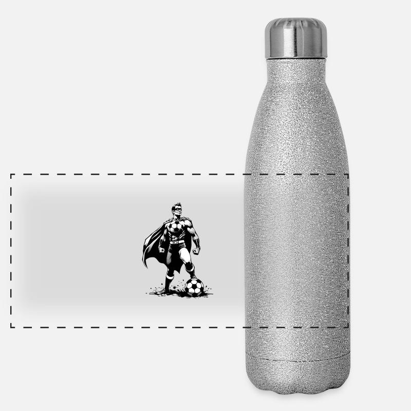 Super-héros du football Gourde isotherme panoramique pailletée 500 ml