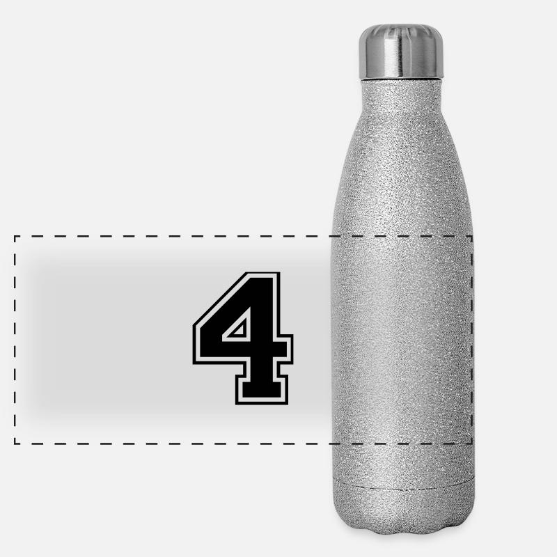 4, quatre, quatre, nombre, nombre Gourde isotherme panoramique pailletée 500 ml