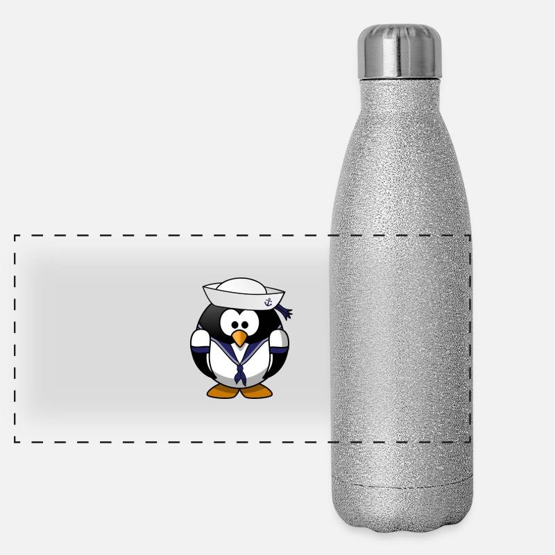 Pinguin Matrose Panorama Glitzer Isolierflasche 500 ml