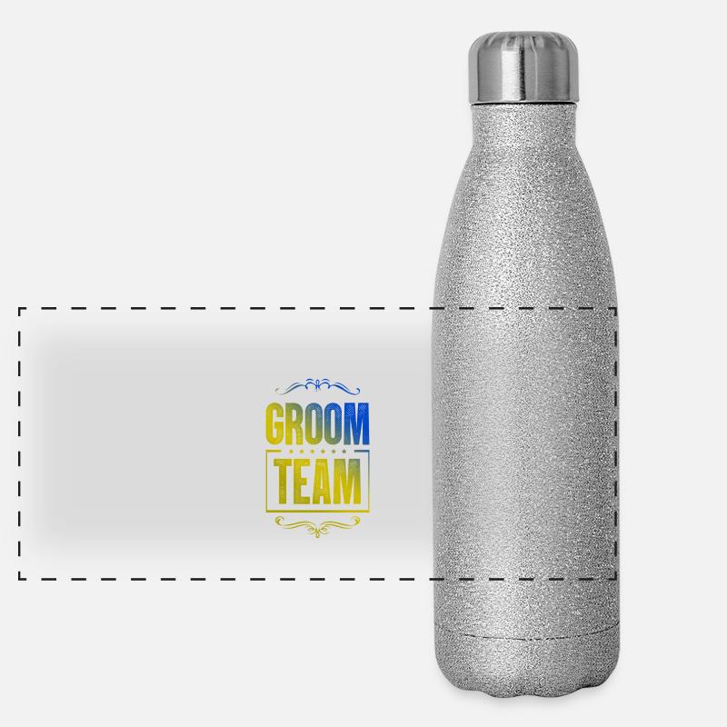 Groom Crew Panoramic Glitter Thermal Bottle 500 ml