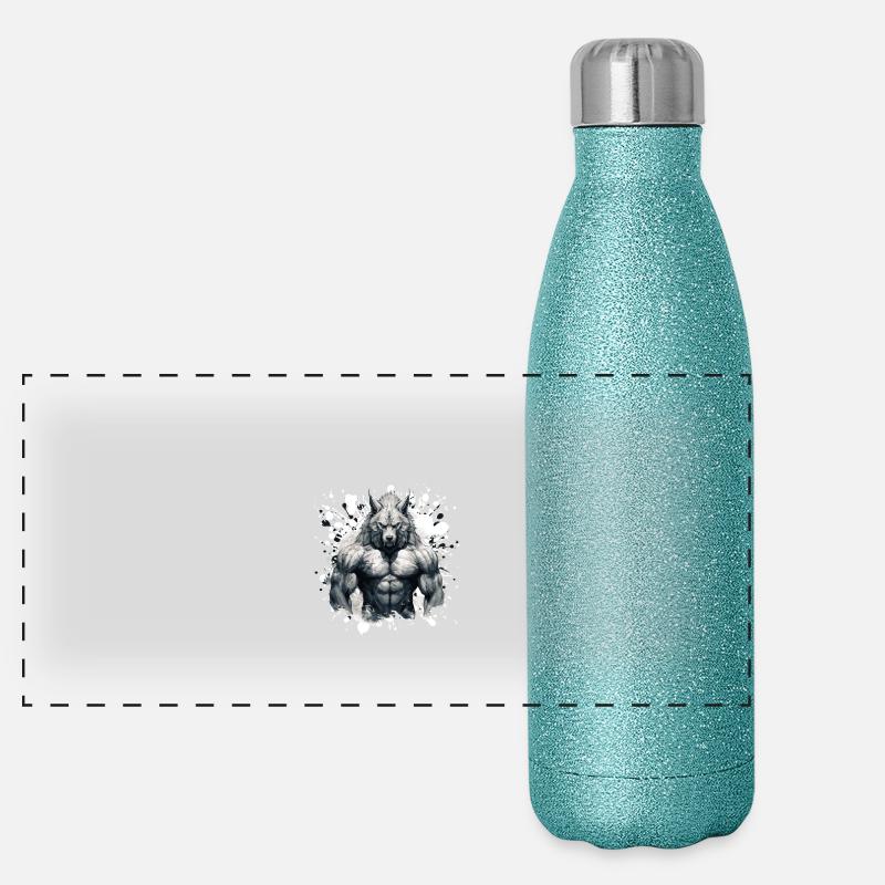 Muscles du loup Gourde isotherme panoramique pailletée 500 ml