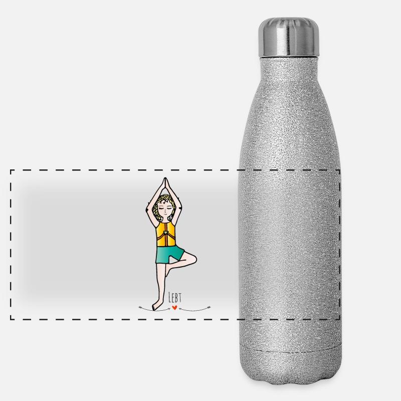 Die Hüterin der Kinder - der Baum Panorama Glitzer Isolierflasche 500 ml