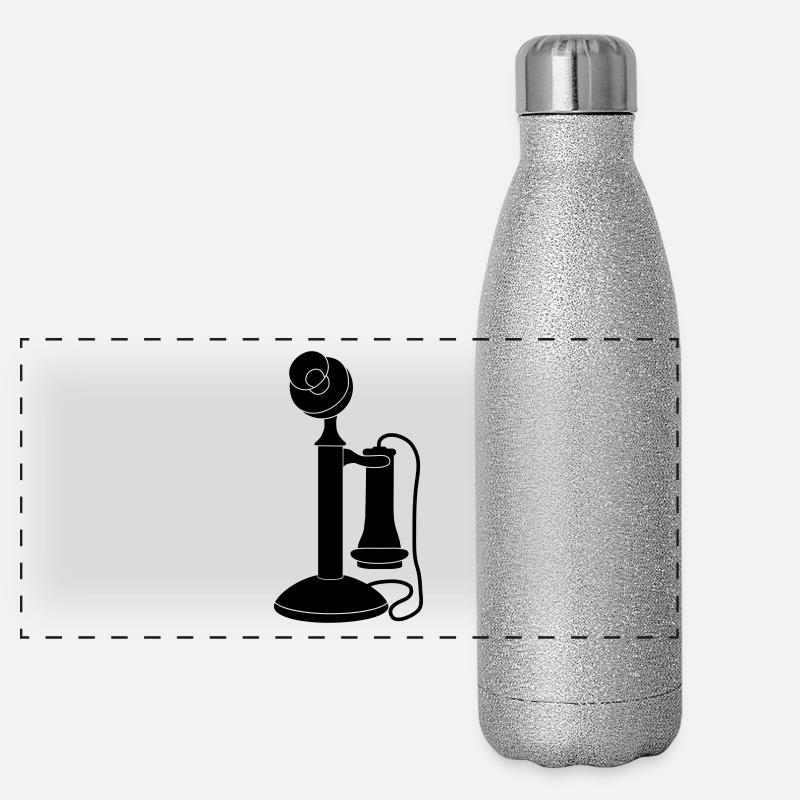 vecchio_telefono_vt8 Thermos in acciaio inossidabile glitterato