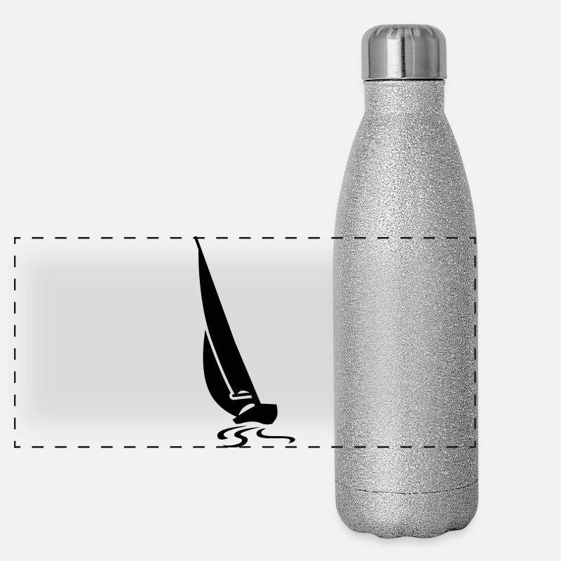Régate voilier Gourde isotherme panoramique pailletée 500 ml