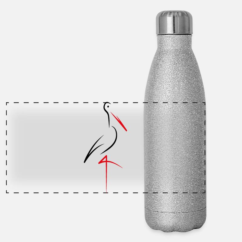 Cigogne Gourde isotherme panoramique pailletée 500 ml