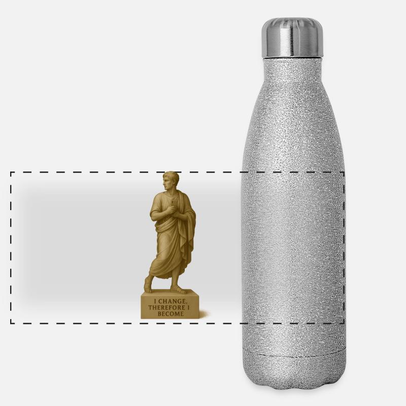 Classical Philosophy Sculpture Panoramic Glitter Thermal Bottle 500 ml
