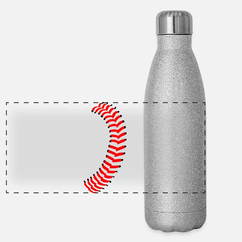 Baseball Panorama Glitzer Isolierflasche 500 ml