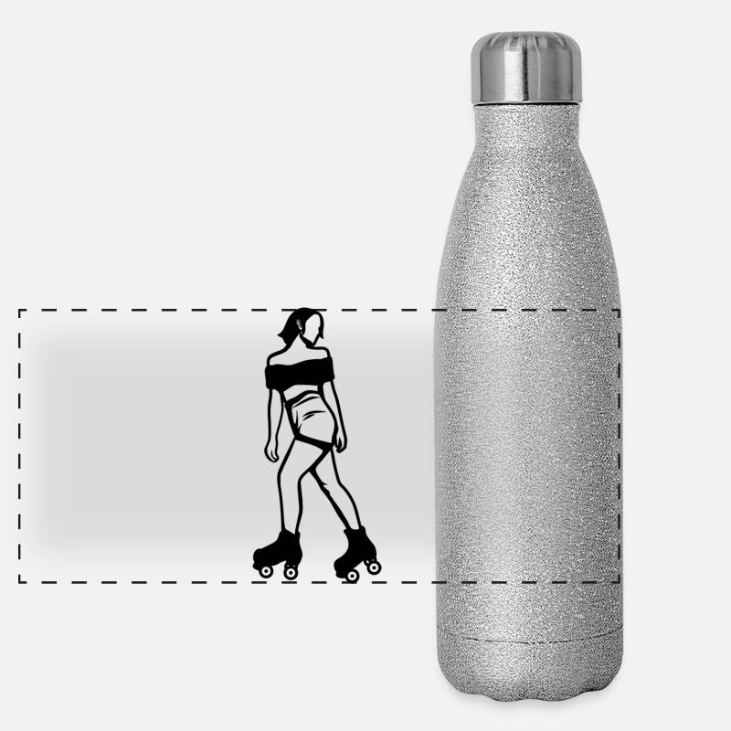 Patineur à roulettes Gourde isotherme panoramique pailletée 500 ml