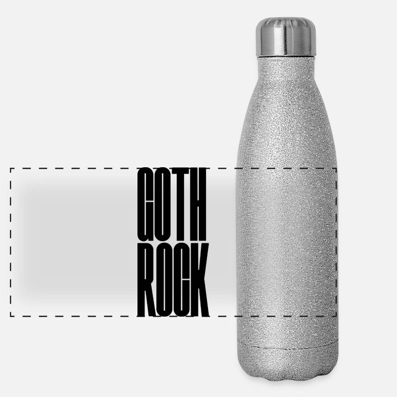 Goth Rock design de logo typographique audacieuse Gourde isotherme panoramique pailletée 500 ml