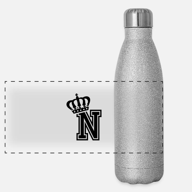 Buchstabe N Panorama Glitzer Isolierflasche 500 ml