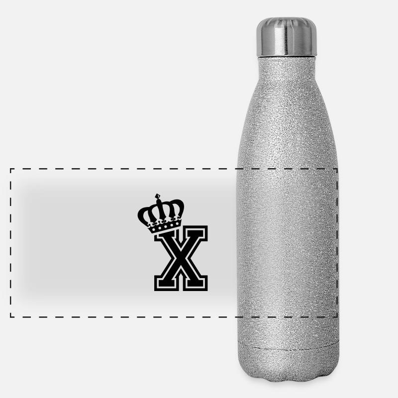 Letter X Panoramic Glitter Thermal Bottle 500 ml