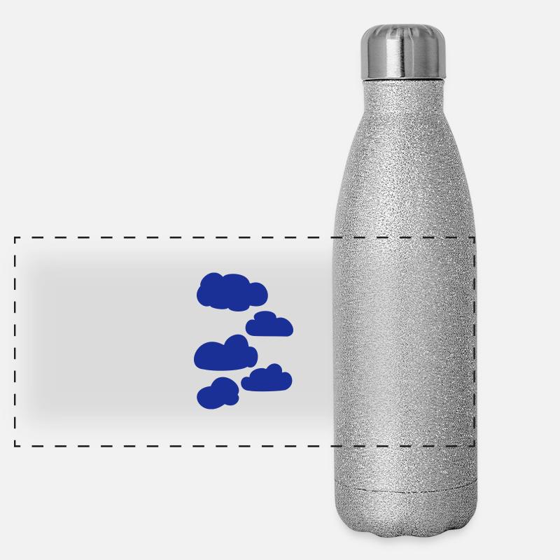 Wolken Panorama Glitzer Isolierflasche 500 ml