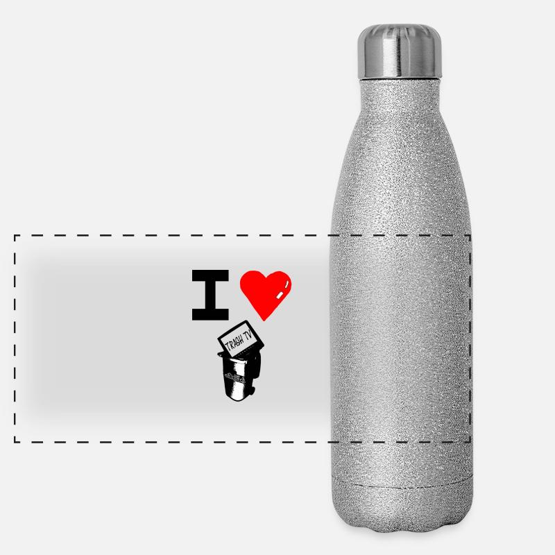 I COEUR TRASH TV par RichArt Gourde isotherme panoramique pailletée 500 ml