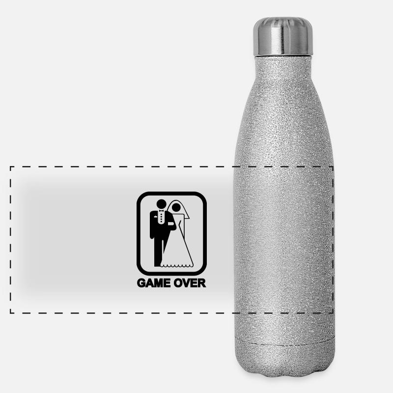 Game Over Panorama Glitzer Isolierflasche 500 ml