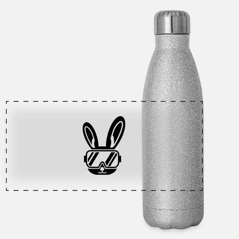 skihase_3_f1 Panorama Glitzer Isolierflasche 500 ml