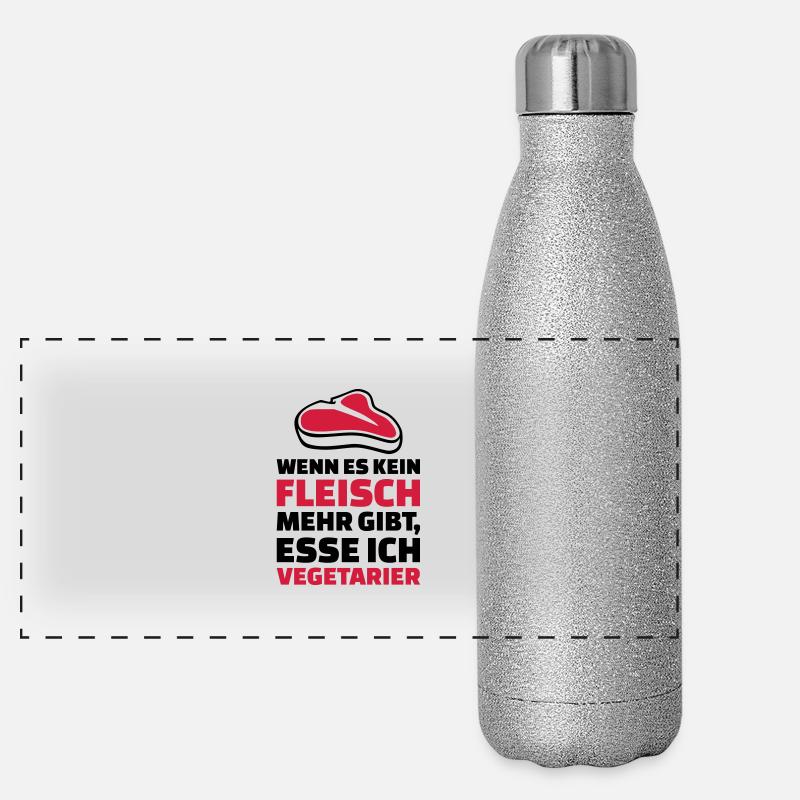 Fleisch Panorama Glitzer Isolierflasche 500 ml