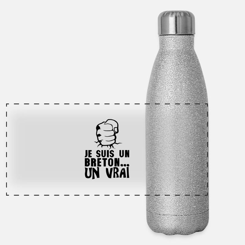 breton vrai poing frappe ferme citation Gourde isotherme panoramique pailletée 500 ml