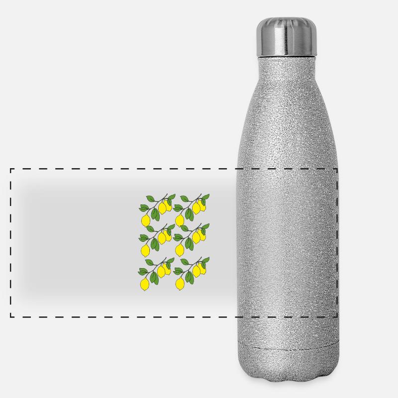 Brins de citron Gourde isotherme panoramique pailletée 500 ml
