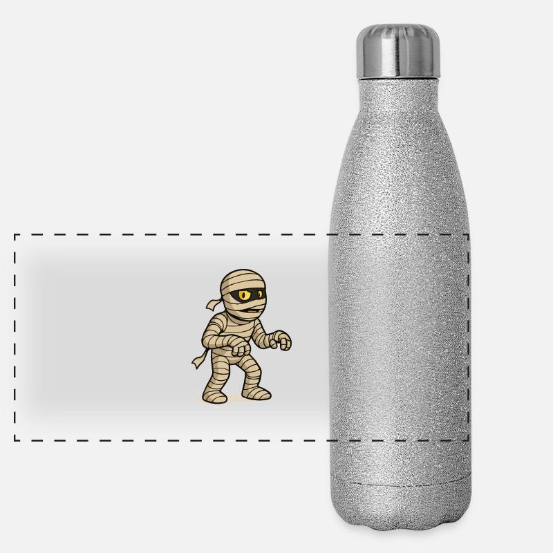 Bande dessinée momie Gourde isotherme panoramique pailletée 500 ml
