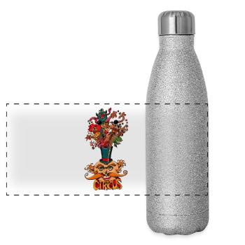 le cirque - Gourde isotherme panoramique pailletée 500 ml - paillettes argentées - Devant
