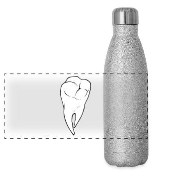 dent - Gourde isotherme panoramique pailletée 500 ml - paillettes argentées - Devant