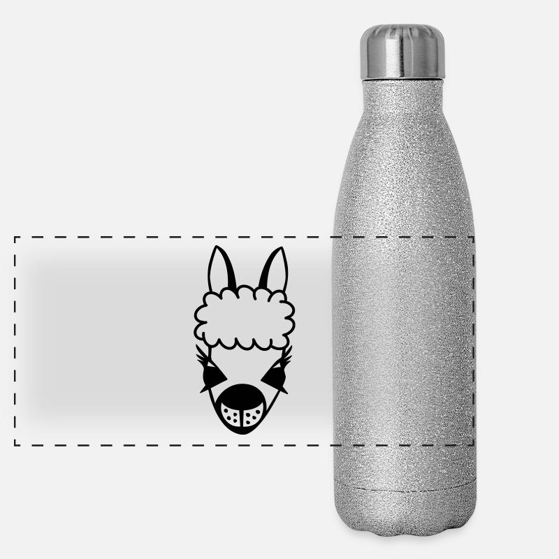 lama kontur Panorama Glitzer Isolierflasche 500 ml