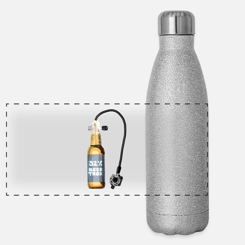 Beertrox, réservoir de plongée Gourde isotherme panoramique pailletée 500 ml