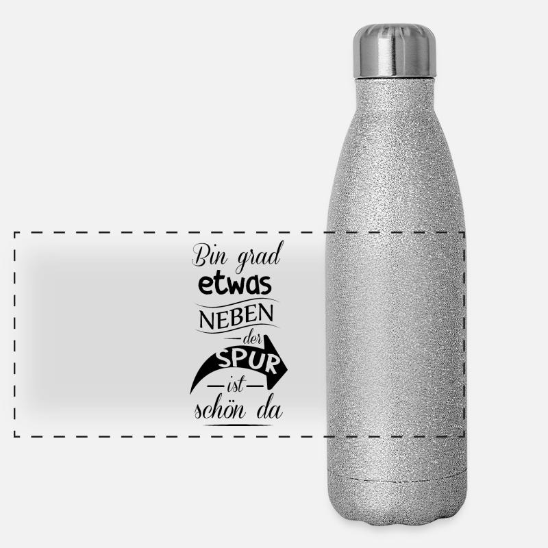 AM GRAD SOMETHING BESIDE THE TRACK IS NICE THERE Panoramic Glitter Thermal Bottle 500 ml