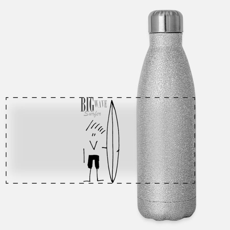 Big-Wave-Surfer Panorama Glitzer Isolierflasche 500 ml