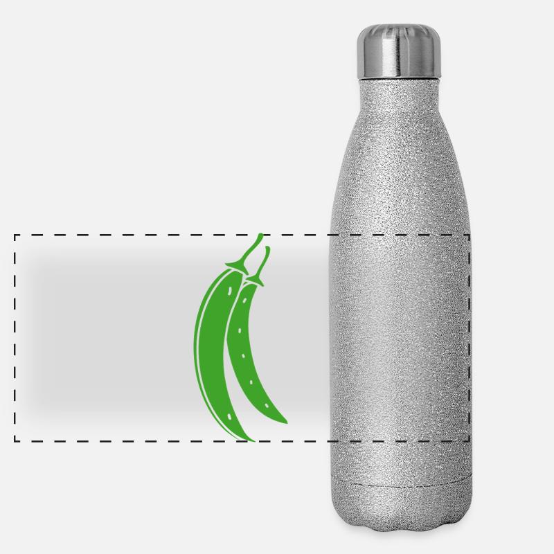 haricot vert Gourde isotherme panoramique pailletée 500 ml