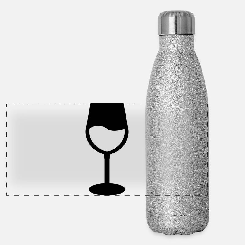 Weinglas Panorama Glitzer Isolierflasche 500 ml