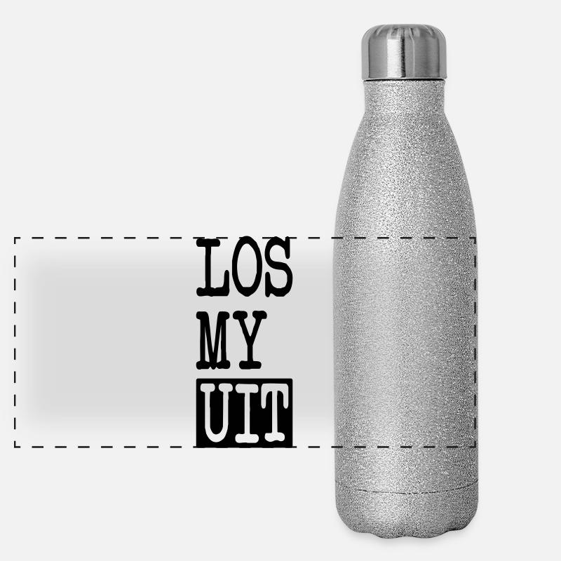 LOS MY UIT - Panoramic Glitter Thermal Bottle 500 ml - silver glitter